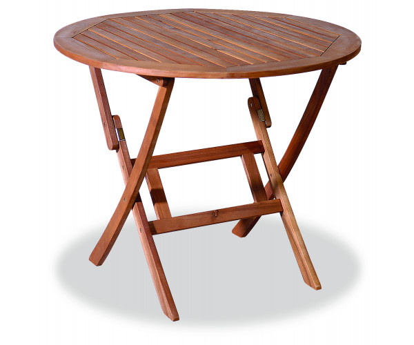 Ξύλινο ,Στρογγυλό Πτυσσόμενο Τραπέζι Acacia 90 x 75(h)cm