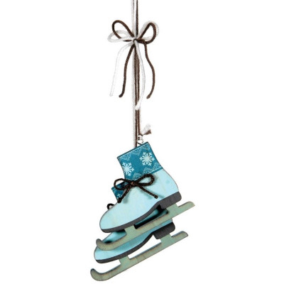 Ξύλινο Κρεμαστό Χριστουγεννιάτικο Στολίδι 10cm