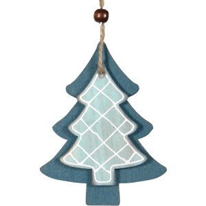 Ξύλινο Κρεμαστό Χριστουγεννιάτικο Στολίδι 10cm