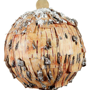 Καφέ Πλαστική Χριστουγεννιάτικη Μπάλα 8cm,Σέτ/6