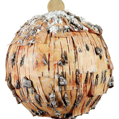 Καφέ Πλαστική Χριστουγεννιάτικη Μπάλα 8cm,Σέτ/6