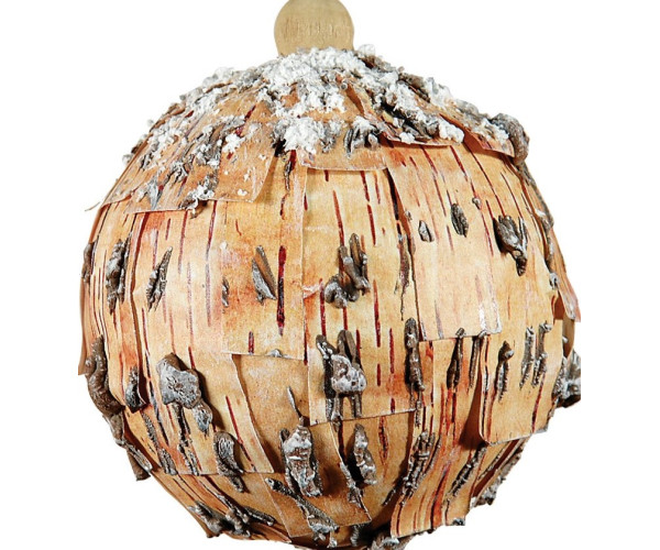 Καφέ Πλαστική Χριστουγεννιάτικη Μπάλα 8cm,Σέτ/6