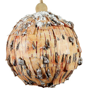 Καφέ Πλαστική Χριστουγεννιάτικη Μπάλα 10cm,Σέτ/6