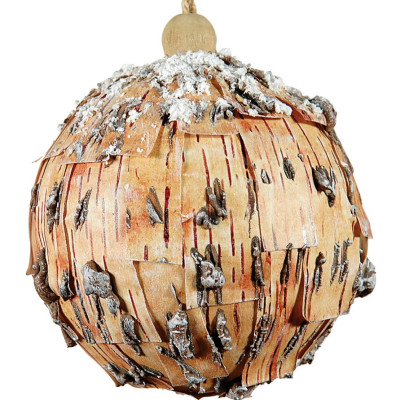 Καφέ Πλαστική Χριστουγεννιάτικη Μπάλα 10cm,Σέτ/6