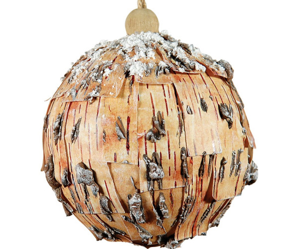 Καφέ Πλαστική Χριστουγεννιάτικη Μπάλα 10cm,Σέτ/6