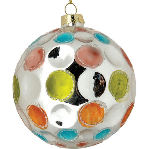 Γυάλινη Χριστουγεννιάτικη Μπάλα 8cm,Σέτ/6