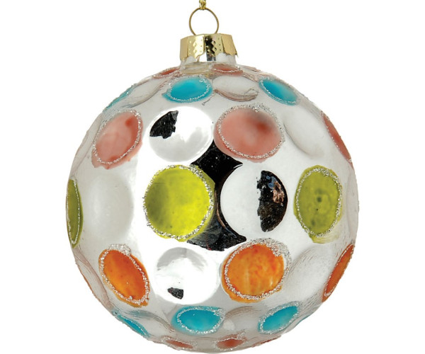 Γυάλινη Χριστουγεννιάτικη Μπάλα 8cm,Σέτ/6