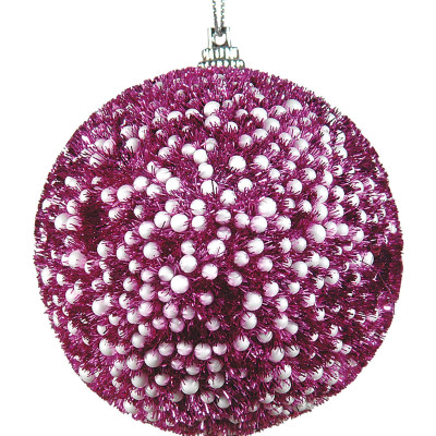 Πλαστική Χριστουγεννιάτικη Μπάλα 10cm,Σέτ/6