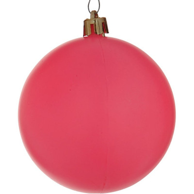 Πλαστική Νέον Χριστουγεννιάτικη Μπάλα 8cm,Σέτ/6