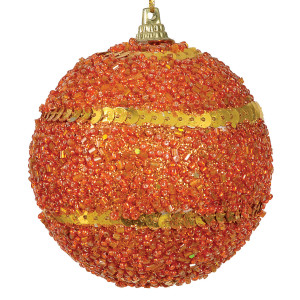 Πλαστική Χριστουγεννιάτικη Μπάλα 10cm,Σέτ/4