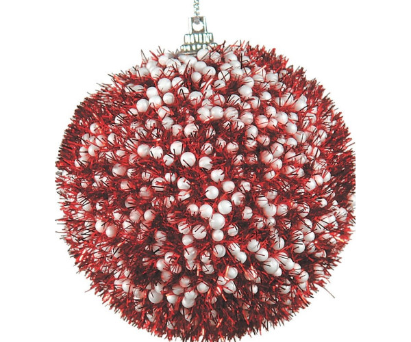 Πλαστική Χριστουγεννιάτικη Μπάλα 10cm,Σέτ/4