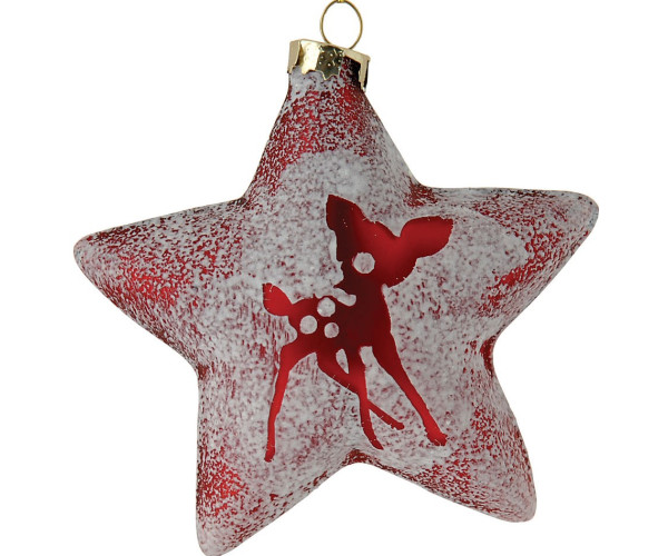 Γυάλινη Χριστουγεννιάτικη Μπάλα 10cm,Σέτ/4