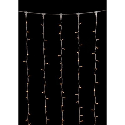 1000Led Σταθερή Συμμετρική Κουρτίνα Rubber Ip44,Με Επέκταση Δεξιά , Αριστερά , Πάνω Και Κάτω 2 x 10(h)cm,Λευκό Καλώδιο/Θερμό Λαμπάκι (Kelvin: 2.500 - 3.000)