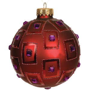 Γυάλινη Χριστουγεννίατικη Μπάλα 8cm