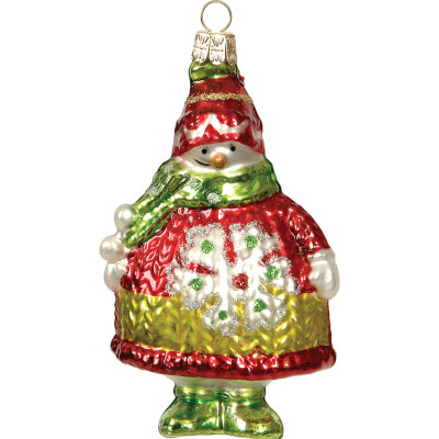 Γυάλινο Κρεμαστό Χριστουγεννιάτικο Στολίδι 12cm