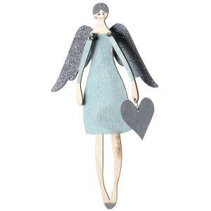 Ξύλινο Κρεμαστό Χριστουγεννιάτικο Στολίδι 8 x 15(h)cm