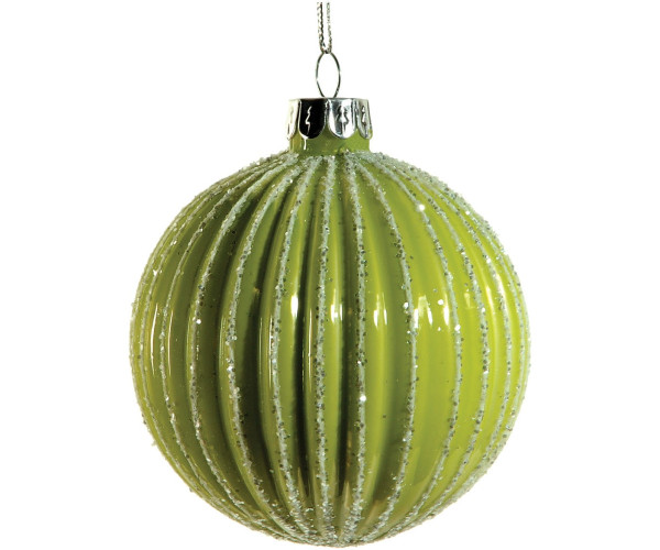 Γυάλινη Χριστουγεννιάτικη Μπάλα 10cm,Σέτ/4