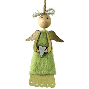 Ξύλινο Κρεμαστό Χριστουγεννιάτικο Στολίδι 5 x 11(h)cm