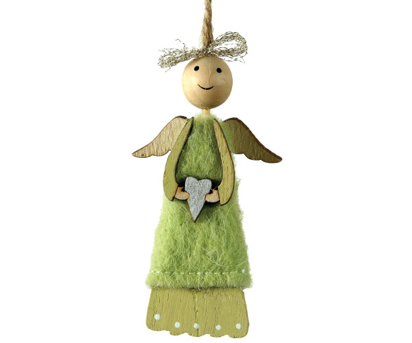 Ξύλινο Κρεμαστό Χριστουγεννιάτικο Στολίδι 5 x 11(h)cm