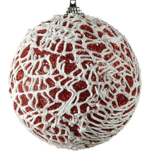 Πλαστική Χριστουγεννιάτικη Μπάλα 10cm,Σέτ/4