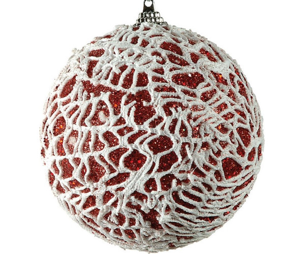 Πλαστική Χριστουγεννιάτικη Μπάλα 10cm,Σέτ/4