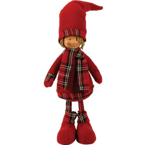 Λούτρινο Χριστουγεννιάτικο Διακοσμητικό 18 x 10 x 47(h)cm