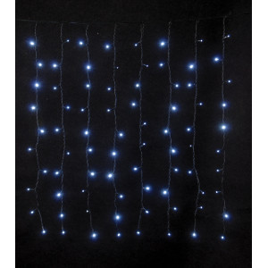 150Led Σταθερή Συμμετρική Κουρτίνα Με Επέκταση 200 x 100(h)cm ,Με Πράσινο Καλώδιο/Λευκό Λαμπάκι (Kelvin: 6.000 - 10.000)