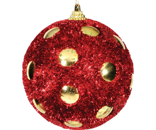 Πλαστική Χριστουγεννιάτικη Μπάλα 8cm,Σέτ/6