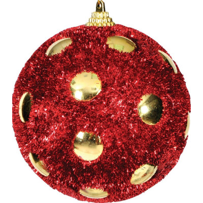 Πλαστική Χριστουγεννιάτικη Μπάλα 10cm,Σέτ/4