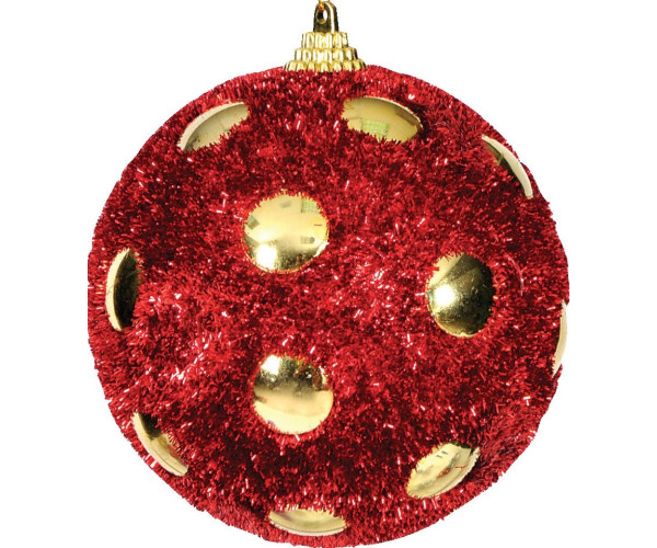 Πλαστική Χριστουγεννιάτικη Μπάλα 10cm,Σέτ/4