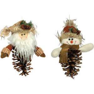 Λούτρινα Κρεμαστά Χριστουγεννιάτικα Στολίδια 17cm ,Σετ 2 Τεμαχίων