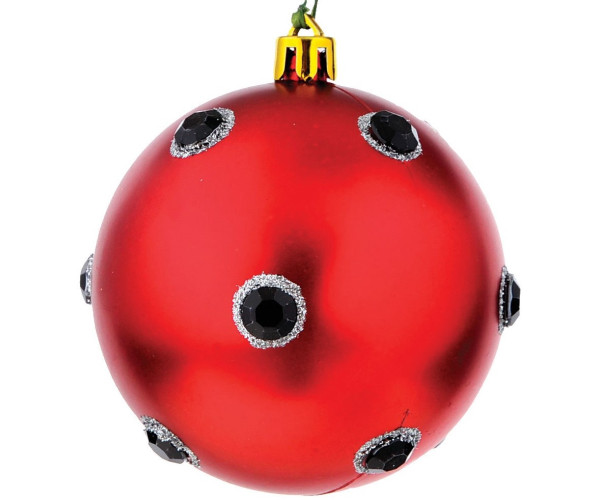 Πλαστική Μάτ Και Γυαλιστερή Χριστουγεννιάτικη Μπάλα 8cm,Σέτ/6