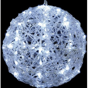 120Led Φωτιζόμενη Ακρυλική Μπάλα Με Ψυχρό Φωτισμό Και Μετασχηματιστή Ip44,50cm