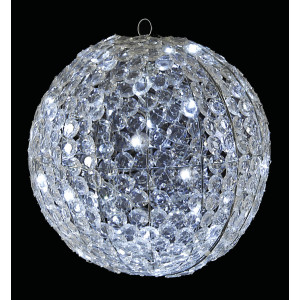 40Led Φωτιζόμενη Μπάλα Με Λευκό Φωτισμό 30cm