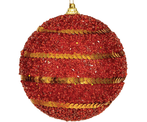 Πλαστική Χριστουγεννιάτικη Μπάλα 10cm,Σέτ/4