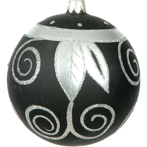 Γυάλινη Χριστουγεννιάτικη Μπάλα 10cm ,Σέτ/4