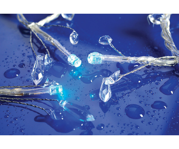 100 Led, Με Πρόγραμμα Και Μετασχηματιστή 24v, Διάφανο Καλώδιο -  Μπλέ Λαμπάκι Απόστασης 10 Μέτρων