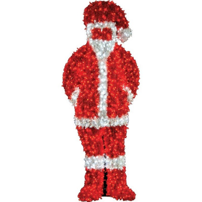 Led Φωτιζόμενος 3D Άγιος Βασίλης Με Pvc Γιρλάντα Και Rubber Led Ip44, 230(Η) x 100cm