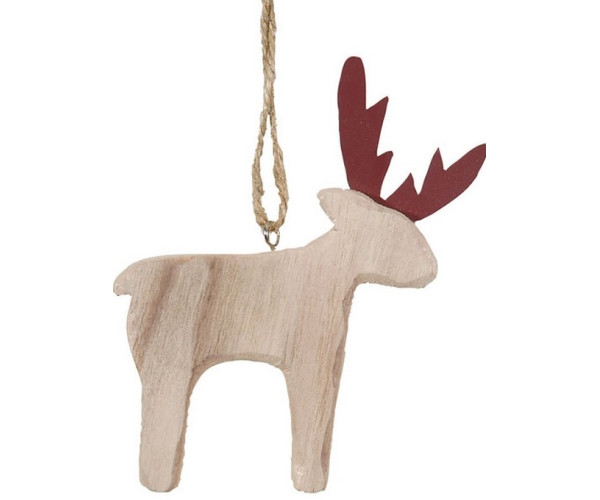 Ξύλινο Κρεμαστό Χριστουγεννιάτικο Στολίδι 10 x 13(h)cm