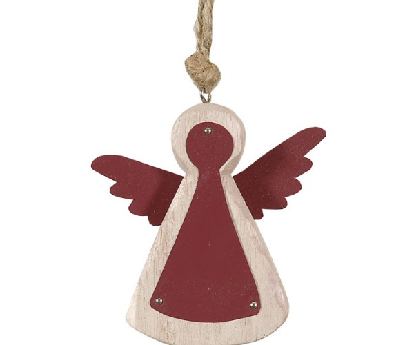 Ξύλινο Κρεμαστό Χριστουγεννιάτικο Στολίδι 9 x 10(h)cm