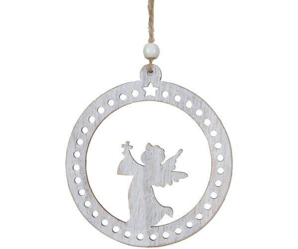 Ξύλινο Κρεμαστό Χριστουγεννιάτικο Στολίδι 10 x 11(h)cm