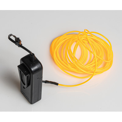 Φωτάκια El Wire Με Θερμό Φωτισμό Μπαταρίας (ΑΑ) Με Πρόγραμμα , 5 Μέτρα 