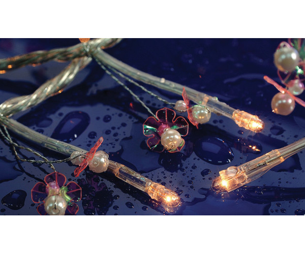 100Gs Λαμπάκια Με Ακρυλικά Σχέδια Και 8 Προγράμματα,Διάφανο - Θερμό ,Απόστασης 10 Μέτρων