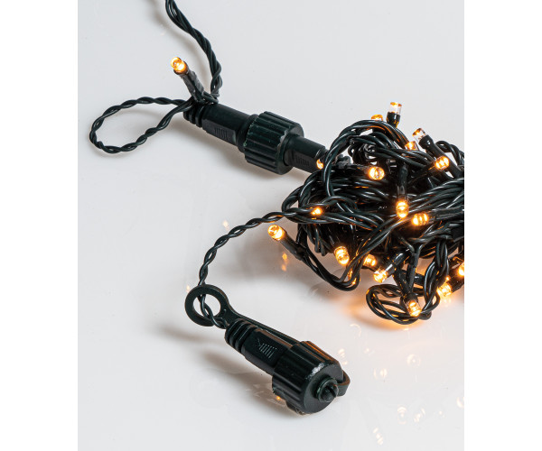 400Led Λαμπάκια Με Επέκταση Και Μετασχηματιστή ip44,Πράσινο Καλώδιο/Θερμό(Amber) Λαμπάκι ,(9cm Απόσταση) 39 Μέτρα (Kelvin: 2.100 - 2.300)