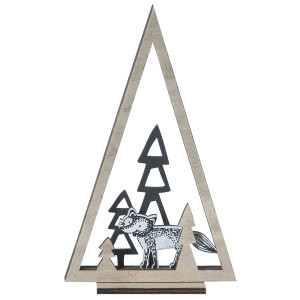 Ξύλινο Επιδαπέδιο Χριστουγεννιάτικο Στολίδι  4 x 13 x 22(h)cm