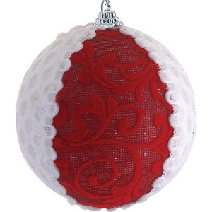 Πλαστική Χριστουγεννιάτικη Μπάλα 8cm,Σέτ/6