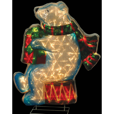 Φωτιζόμενη Αρκούδα PVC Με Θερμό Φωτισμό 78cm