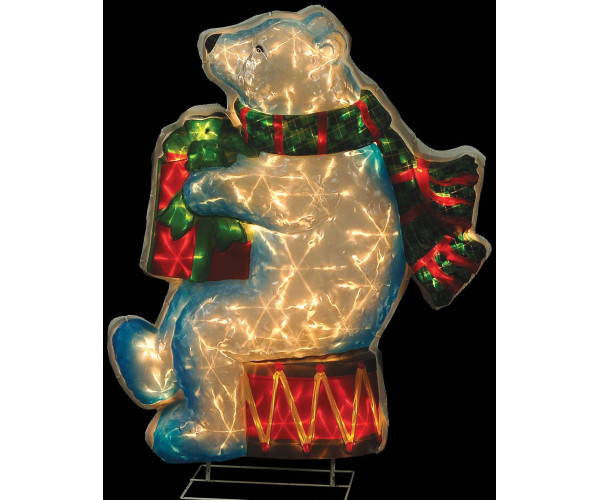 Φωτιζόμενη Αρκούδα PVC Με Θερμό Φωτισμό 78cm