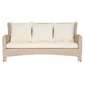 Rattan Καναπές 3 Θέσεων Με Μαξιλάρια Και Σκελετό Αλουμινίου , 180 x 84 x 84(h)cm