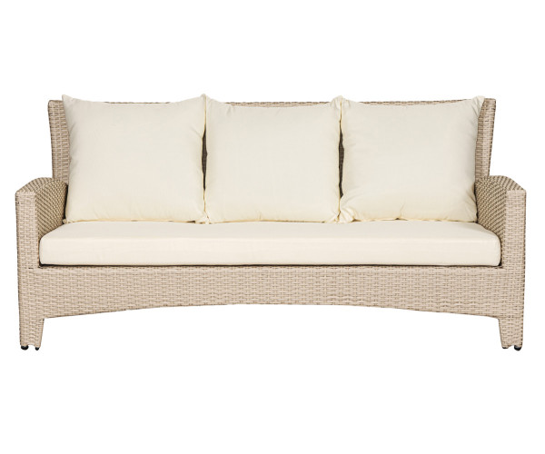 Rattan Καναπές 3 Θέσεων Με Μαξιλάρια Και Σκελετό Αλουμινίου , 180 x 84 x 84(h)cm